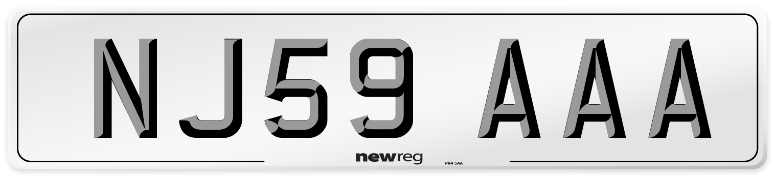 NJ59 AAA Number Plate from New Reg